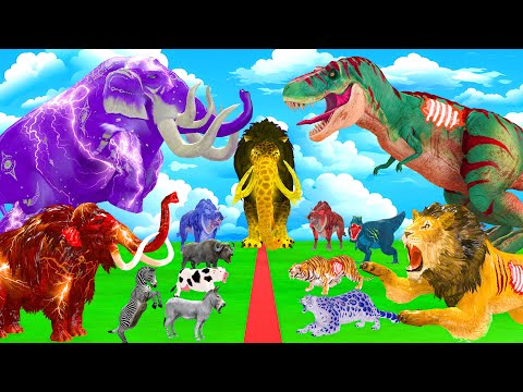 Prehistoric Mammals vs Modern Mammals Tug of War Which animal is stronger? Animal Revolt Battle