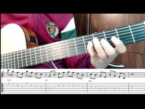 4 basic Arpeggios exercises for Minor, Major and Dominant 7th arpeggios