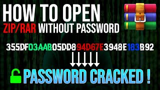 How to Open Zip Rar File Without Password Windows 10/11 | Bypass Zip/Rar Password for FREE 2022