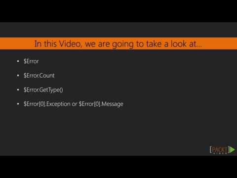 Mastering Windows PowerShell 5 Administration Error Object Variable | packtpub com
