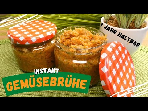 Instant vegetable broth homemade, 1 year shelf life, simple light cuisine