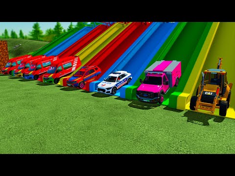 TRANSPORTING LOADER, AUDI Q8, RESCUE, DACIA & FIRE DEPARTMENT WITH MAN TRUCKS! Farming Simulator 22