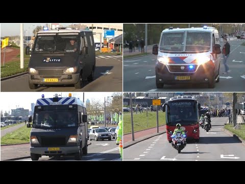 Veel Politie en DKDB Met spoed Bij Bekerfinale PSV   Ajax bij de kuip in Rotterdam