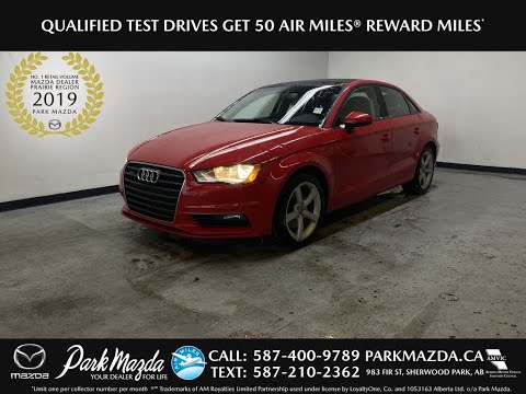 RED 2016 Audi A3 Quattro 2.0T Komfort Review - Park Mazda