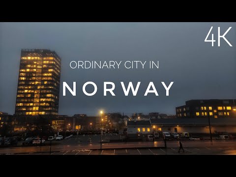 ordinary city in Norway 🇧🇻 Bryne 4K