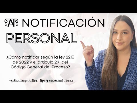 ¿Cómo hacer la notificación personal del auto admisorio de la demanda en Colombia?