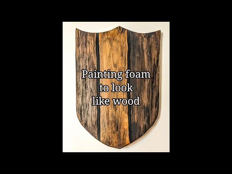How to paint foam to look like wood