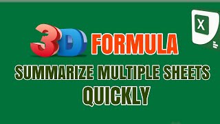 HOW TO SUMMARIZE MULTIPLE SHEETS in Excel