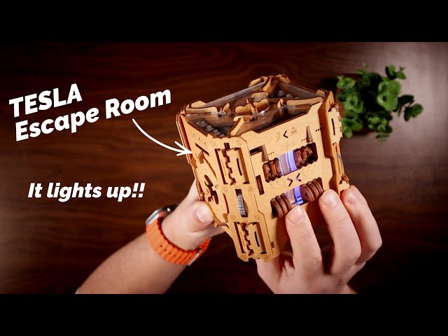 Vídeo relacionado con Puzzle Potato Tesla Puzzle Box - Rompecabezas electrónico para Adultos, Cofre del Tesoro de Madera, Caja de Dinero para Regalo en Efectivo, Juego de Sala de Escape en una Caja