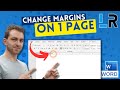 MS Word Change Margins On 1 Page Only 1 MINUTE