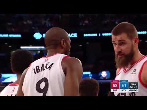 Serge Ibaka & Tim Hardaway Jr. Trash Talking & Double Technical | Raptors vs Knicks
