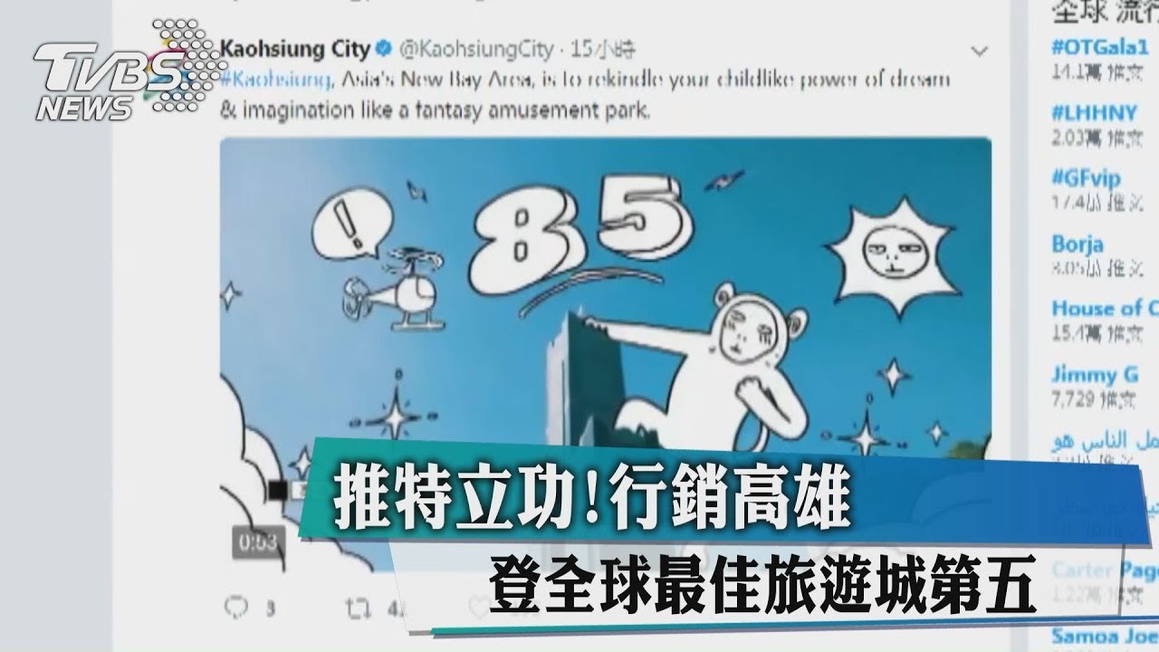 推特立功!行銷高雄 登全球最佳旅遊城第五