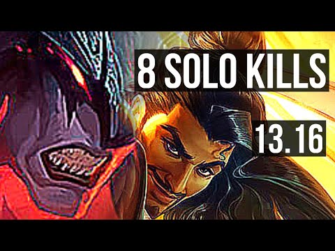 AATROX vs AKSHAN (TOP) | 8 solo kills, 1000+ games, 1.4M mastery, 11/3/10 | KR Master | 13.16