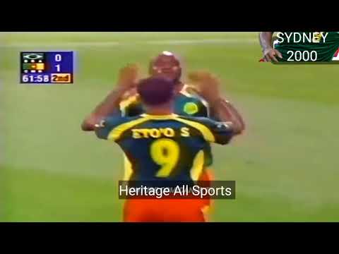 Samuel Eto'o, Ronaldhino, Patrick Mboma Cameroon vs Brazil Sydney 2000 Olympic games