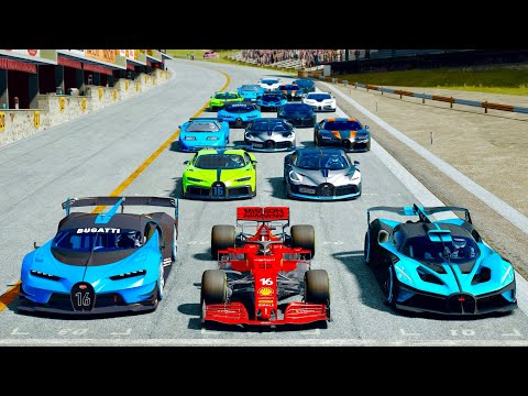 Ferrari F1 2021 vs Bugatti Hypercars at Red Bull Ring