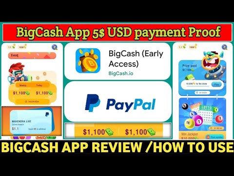 BigCash App Review । New Paypal Earning App Today । BigCash Early Access App payment proof