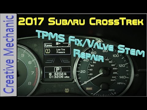 How to fix a tire pressure light 2017 Subaru Crosstrek / valve stem replacement