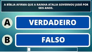 25 PERGUNTAS VERDADEIRO OU FALSO SOBRE A BÍBLIA NÍVEL FACÍL - QUIZ BÍBLICO