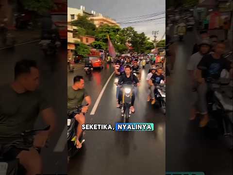 Ketua GENG MOTOR PANIK Saat Aparat TNI Lewat! #shorts