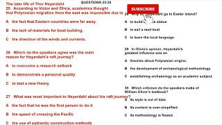 Thor Heyerdahl very | IELTS LISTENING TEST | SECTION-3