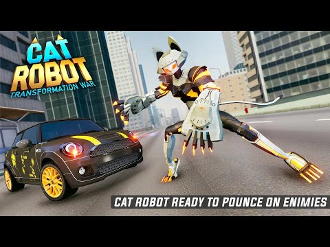 Cat Robot Car Game - Car Robot War - Android