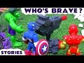 Superheroes Spiderman and Avengers Hulk Captain America Iron Man Who's Brave Toys Stories TT4U