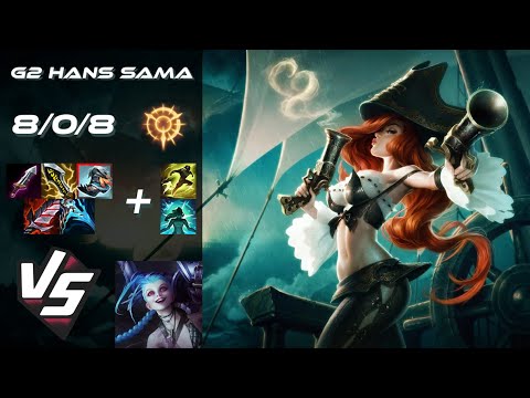 G2 Esports Hans Sama BOTTOM Miss Fortune vs Jinx - EU Challenger Patch 25.S2.1