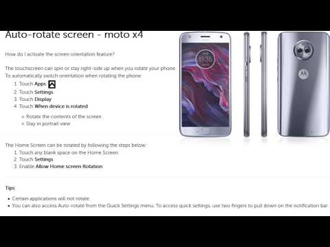 ☑️ Adjust Auto Rotate Screen Moto X4
