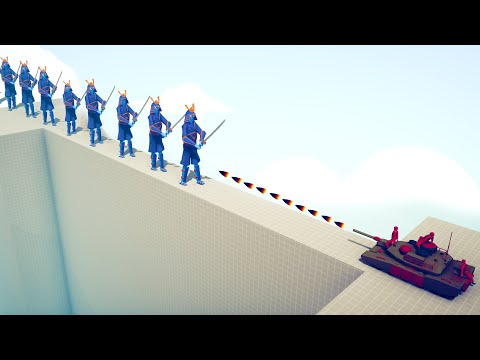 CAN 10x SAMURAI GIANTS CROSS THE BRIDGE? - Totally Accurate Battle Simulator TABS