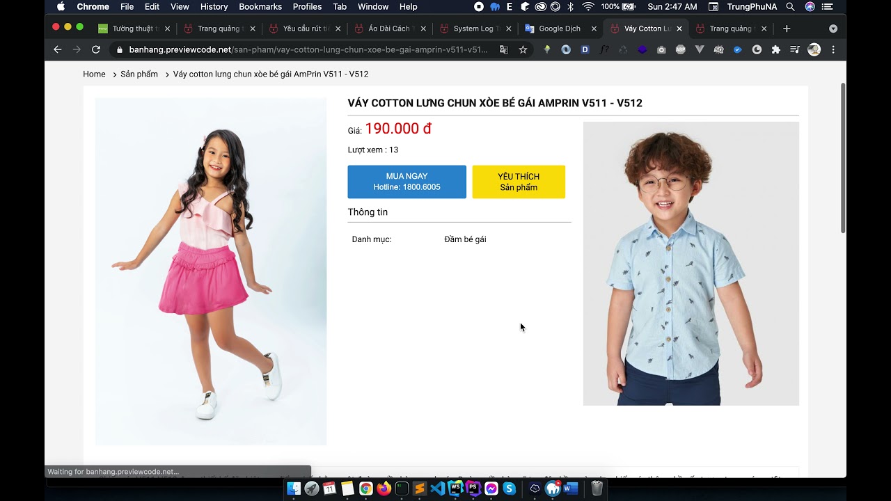 Demo sản phẩm - Website bán hàng - Dự án