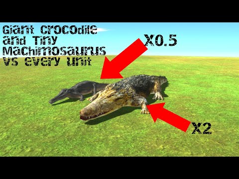 Giant Crocodile and Tiny Machimosaurus vs every unit |Animal Revolt Battle Simulator