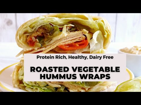 Protein Rich Roasted Vegetable Hummus Wrap l Vegan and Healthy Lunch - Flavours Treat