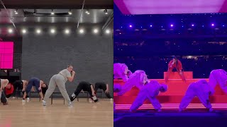 'Pour It Up' (Rehearsal vs Live) | Super Bowl LVII Rihanna Halftime Show