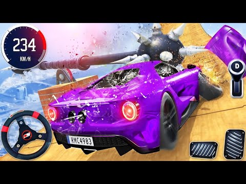 Extreme Car Crash Beam Derby 3D - GT Ramp Car Stunts Racing Simulator - Android GamePlay