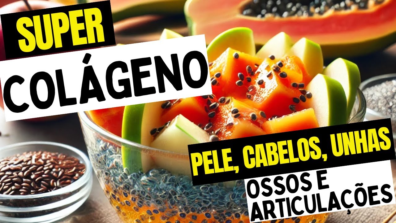 PARE O ENVELHECIMENTO! queda de CABELO, Unha quebradiças, DORES, Receita de SUPER Colágeno