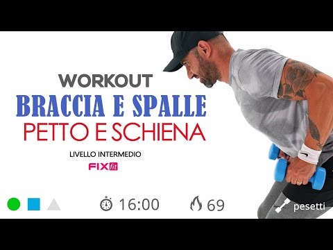Esercizi Per Braccia, Spalle, Petto e Schiena Con Pesetti