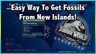 Easiest Way To Get New FOSSILS And RESEARCH Done On A New Island In Jurassic World Evolution!