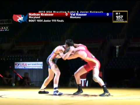Junior Greco-Roman Finals 119 pounds - Val Rauser vs. Nathan Kraisser