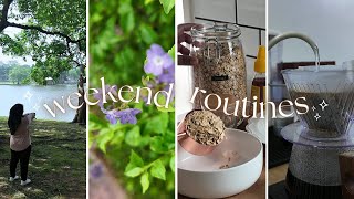 Homebody life • weekly stay fit routines, healthy granola, coffee vlog, mental health is important🤎✨