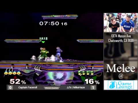 Melee at JJ's 16 - C. Faceroll (Sheik) vs. JJ's MikeHaze (Fox, Falcon) - Winners Quarters - Singles