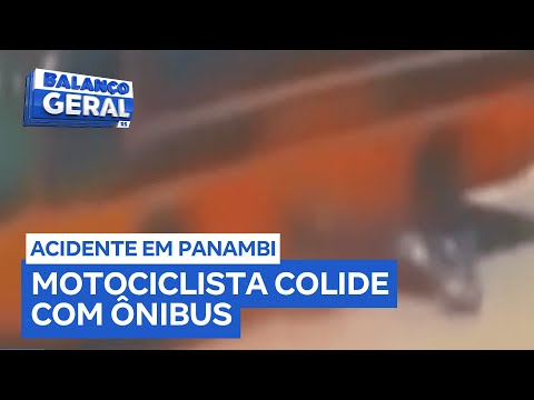 Motociclista fica ferida após bater em ônibus escolar em Panambi (RS)