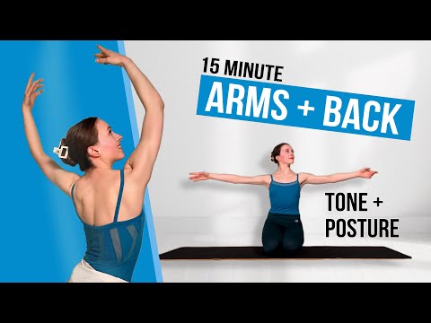 15 Min BALLERINA TONED ARMS & BACK | Ballet Workout for Toned, Slim Arms (WEEK 1)
