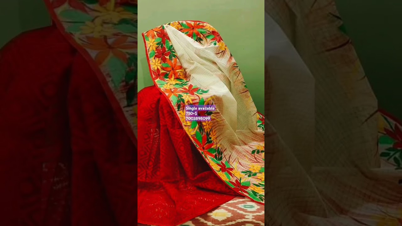 *kt-JAMDANI+KOTA HANDPRINT SAREE**WITHOUT BP**VERY GOOD QUALITY**PRICE ONLY RS. 750+$