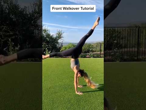 Front walkover tutorial 💚 #gymnastics #tumbling #tutorial #frontwalkover