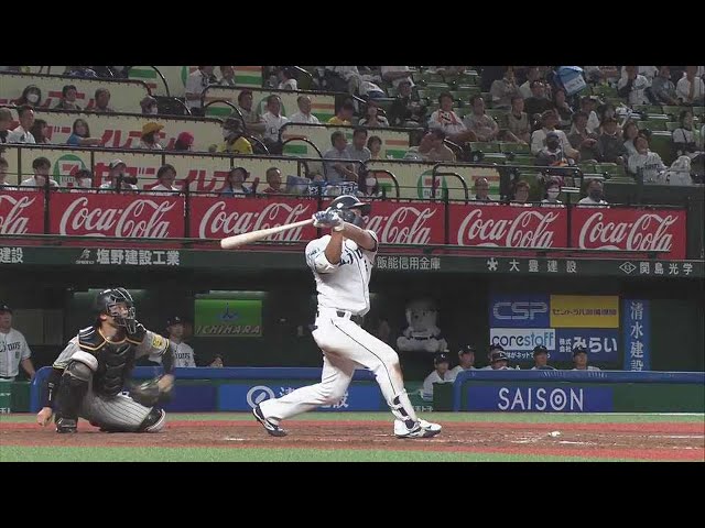【5回裏】今季初安打はライトスタンドへ!! ライオンズ・川越誠司が2ランホームランを放つ!!  2023年6月1日 埼玉西武ライオンズ 対 阪神タイガース