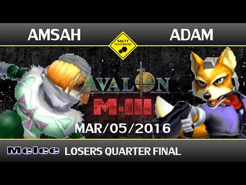 Avalon M-III - JJ | Amsah (Sheik) Vs Adam (Fox) - SSBM Singles Losers Quarter Final