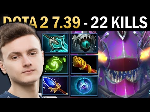 Slark Gameplay Miracle with 22 Kills and Skadi - Dota 2 7.39