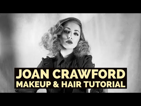 JOAN CRAWFORD makeup & hair tutorial