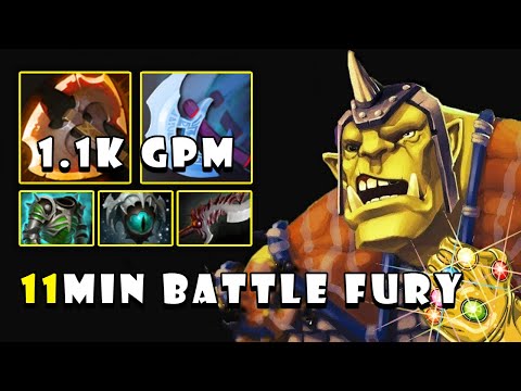 WTF Farming Speed Alchemist Builds First Item Battle Fury & 1.1K GPM | Guides Gameplay - Dota 2 7.27