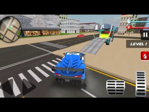 US Police Robot Car Transporter Plane Simulator - Android Gameplay